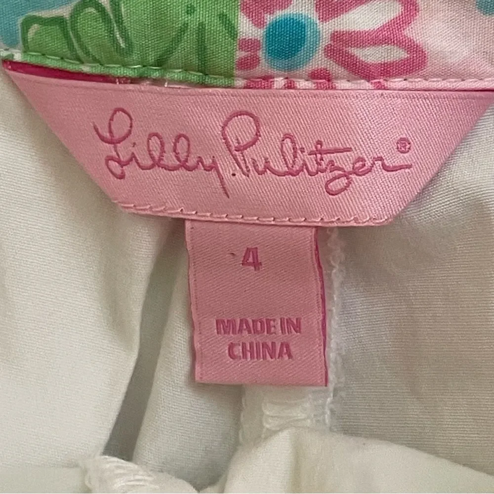 Lily Pulitzer Nuzzling Giraffe Skort Skirt Pink Green Blue White Size 4 - Picture 2 of 7